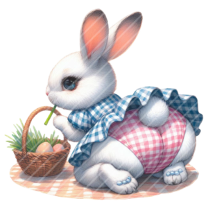 Bộ Đồ họa (clipart) mùa xuân kẻ sọc xanh-hồng